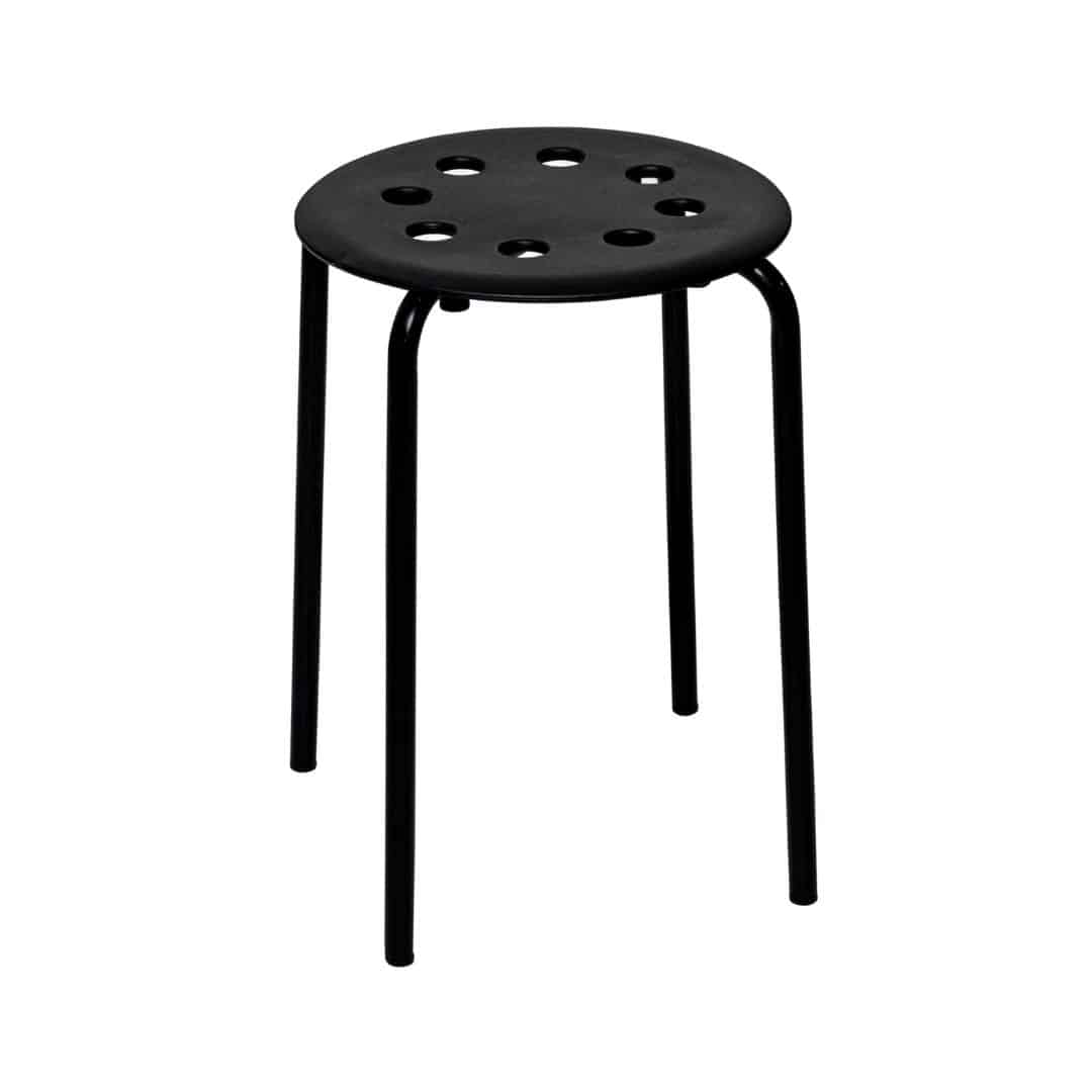 Hole Low Stool – Black