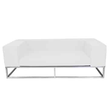 Endless Two Seater Lounge with Arms – White – 188cmL x 94cmD x 60cmH
