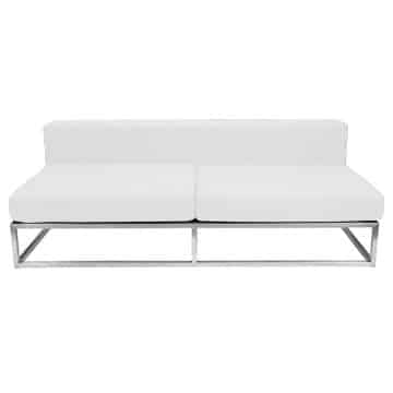 Endless Lounge without Arms – White – 188cmL x 94cmD x 60cmH