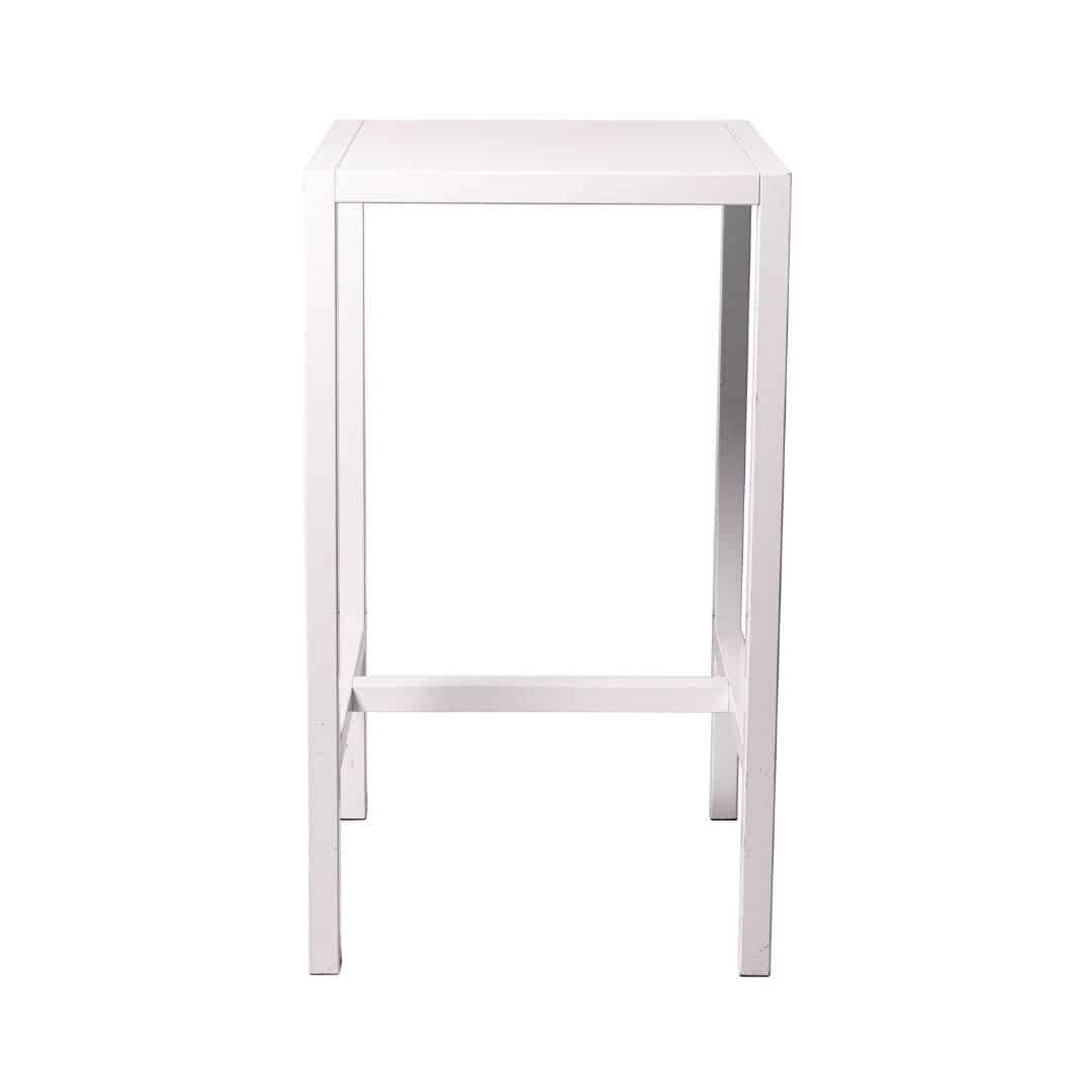 Italia Bar Table – White Frame with White Top