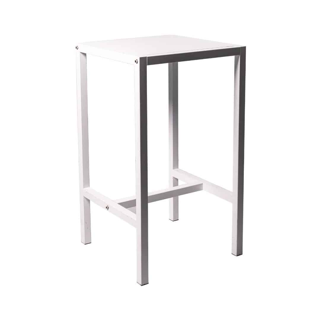 Italia Bar Table – White Frame with White Top