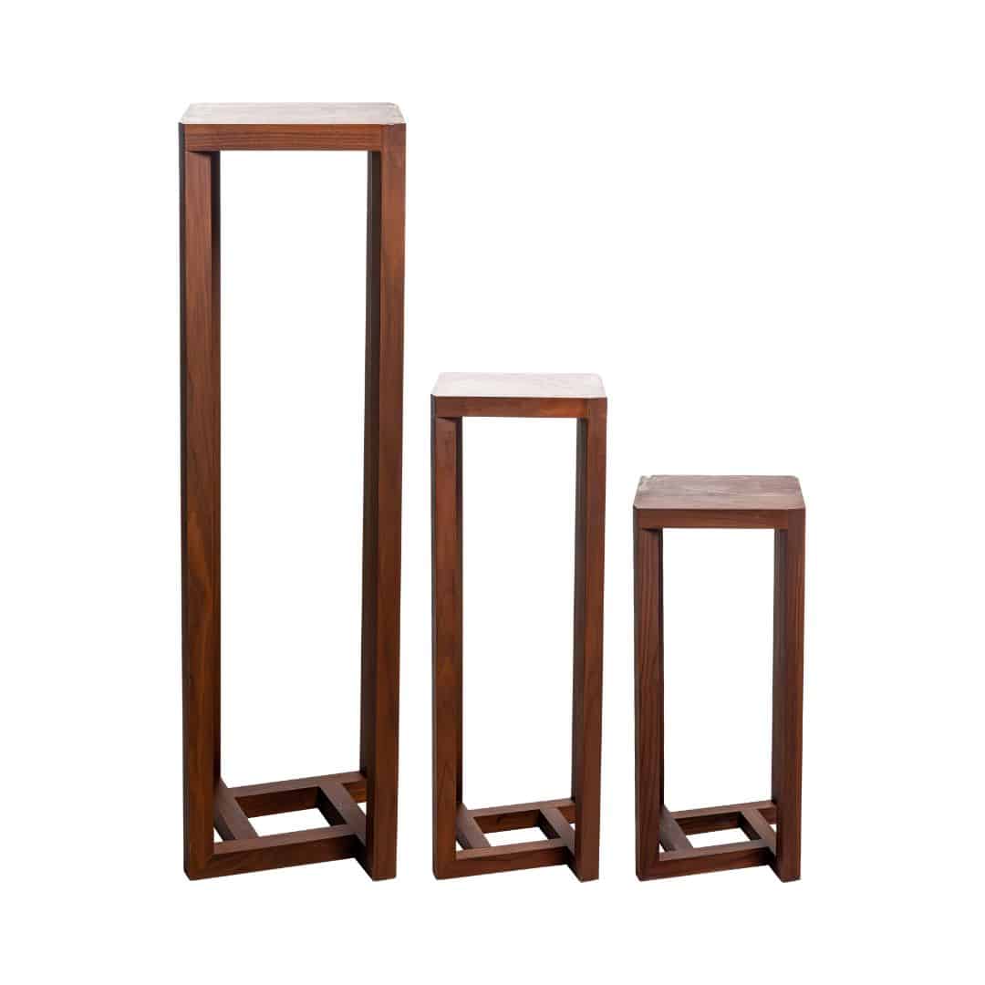 Linea Plinth – Oak Timber – Set of Three