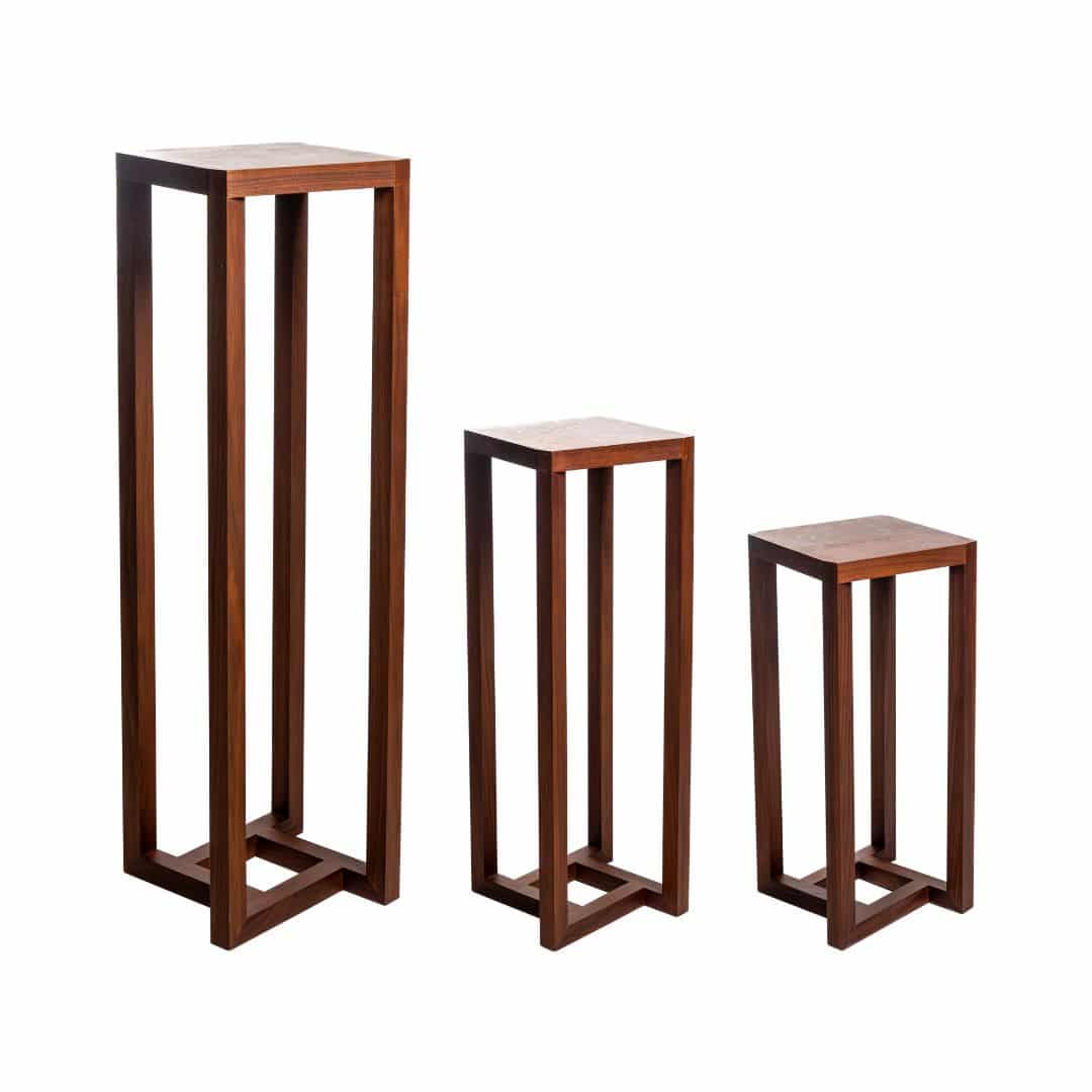 Linea Plinth – Oak Timber – Set of Three