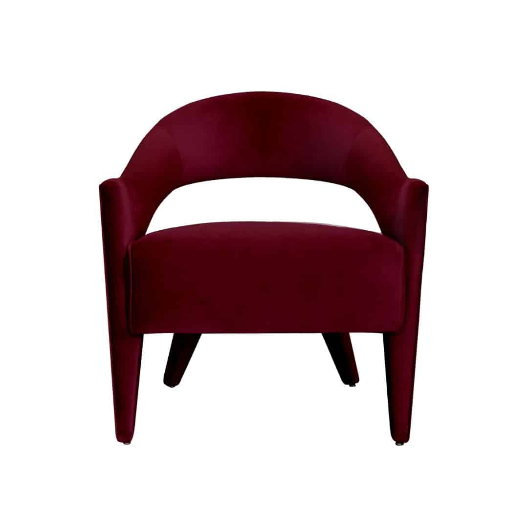 Lola Armchair – Maroon – 75cmW x 78cmD x 80cmH