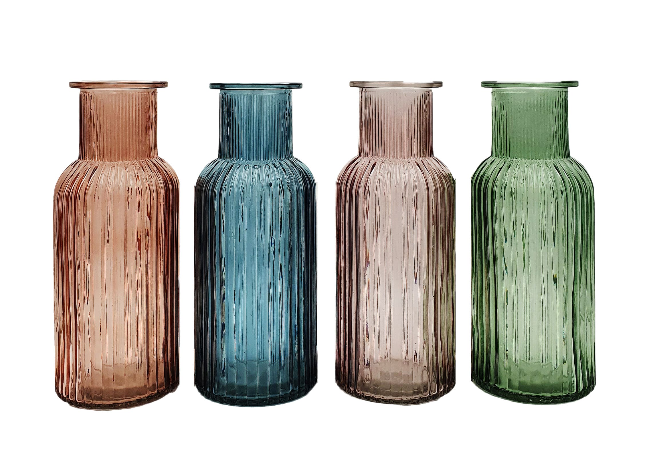 Lola Ribbed Bottle Vase – Assorted Colours