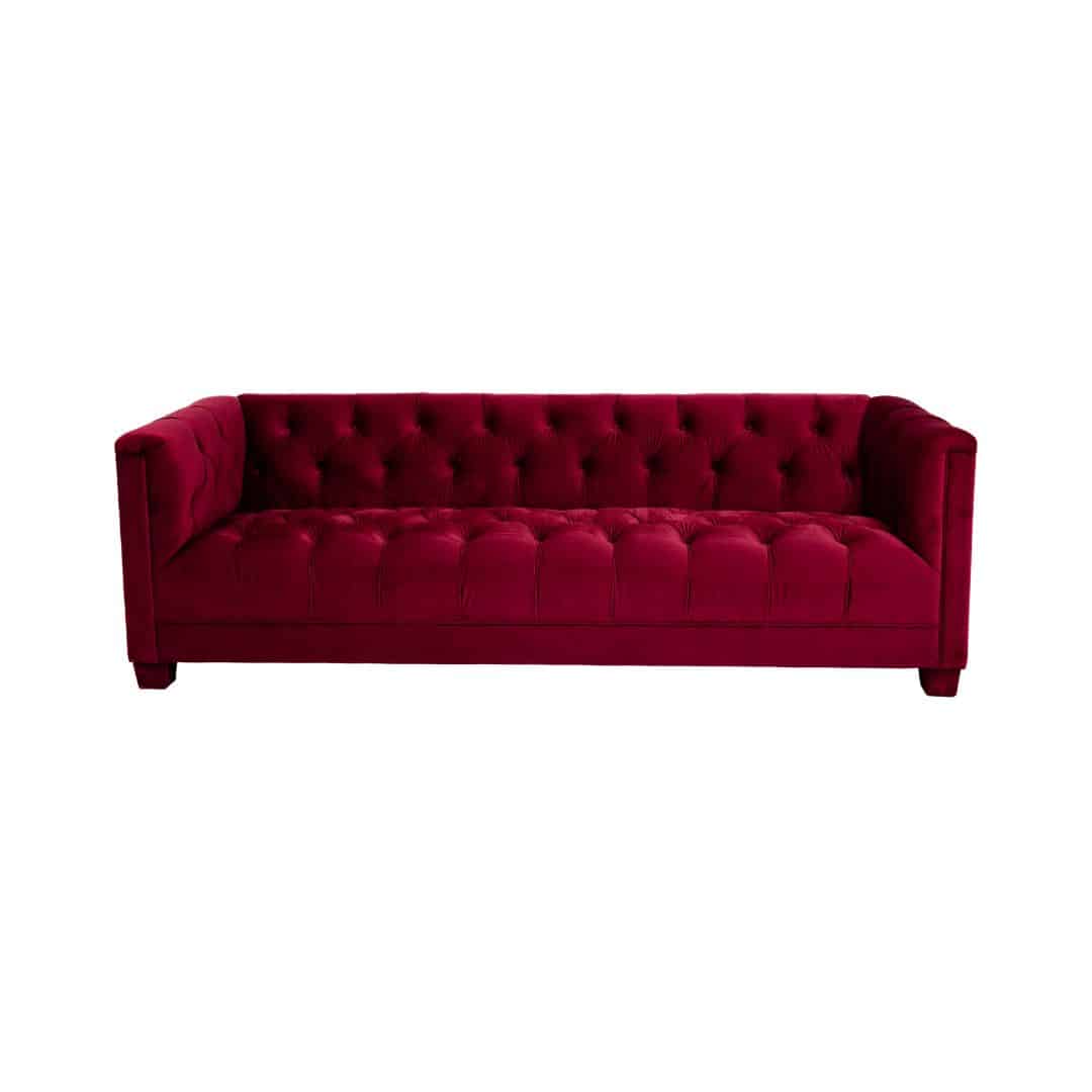 Luxe Three Seater Lounge – Maroon