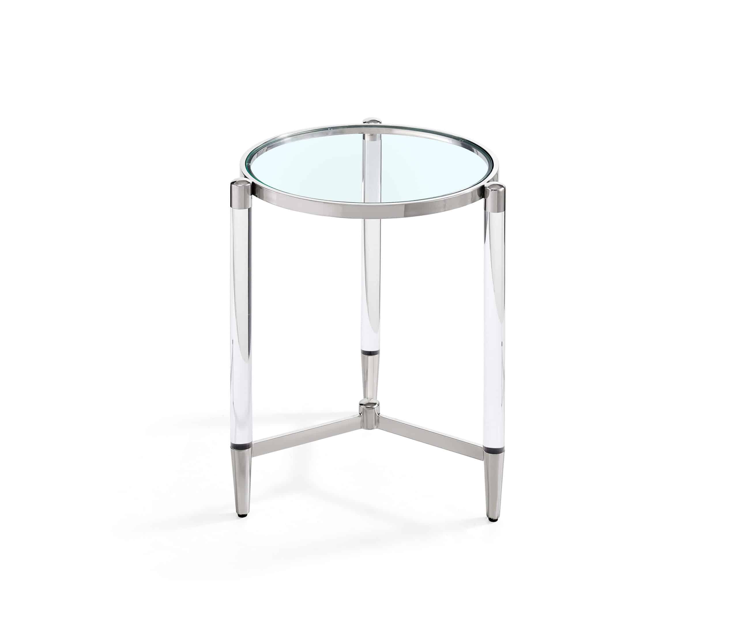 Luxe Side Table – Chrome – 46cmD x 50cmH