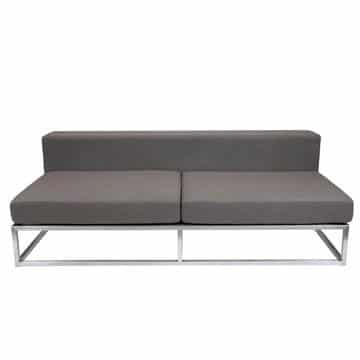 Endless Lounge without Arms – Pebble Grey – 188cmL x 94cmD x 60cmH