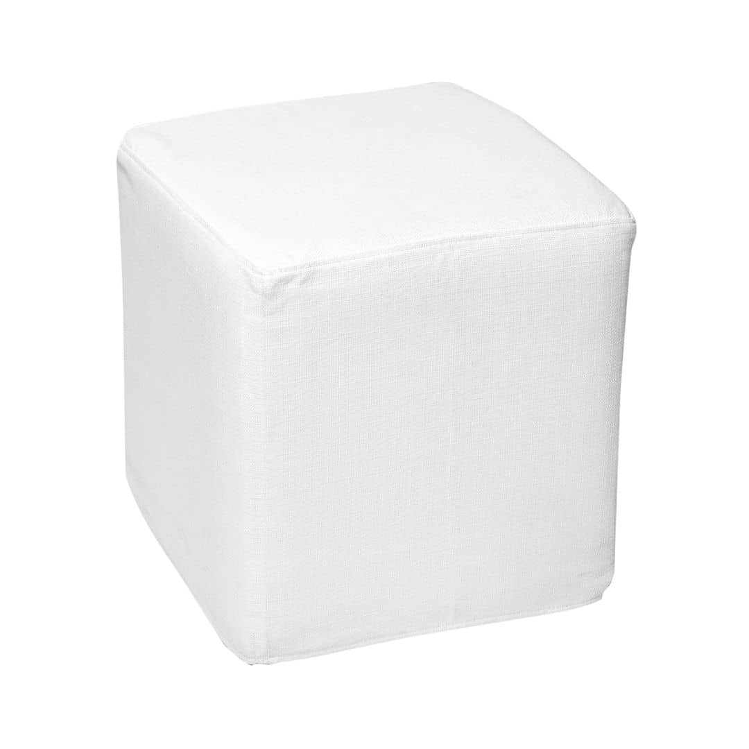 Modular Cube Ottoman – White