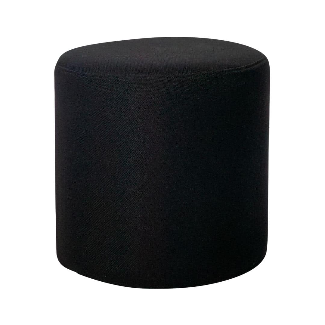 Modular Round Ottoman – Black – Small