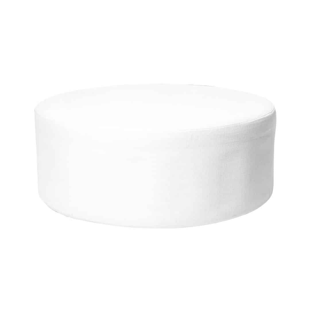 Modular Round Ottoman – White
