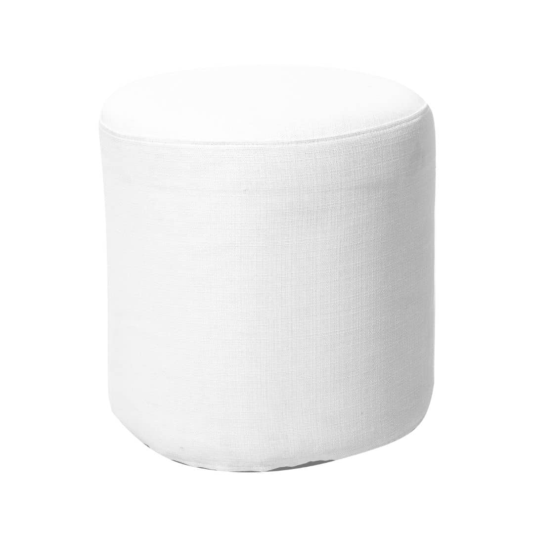 Modular Round Ottoman – White – Small