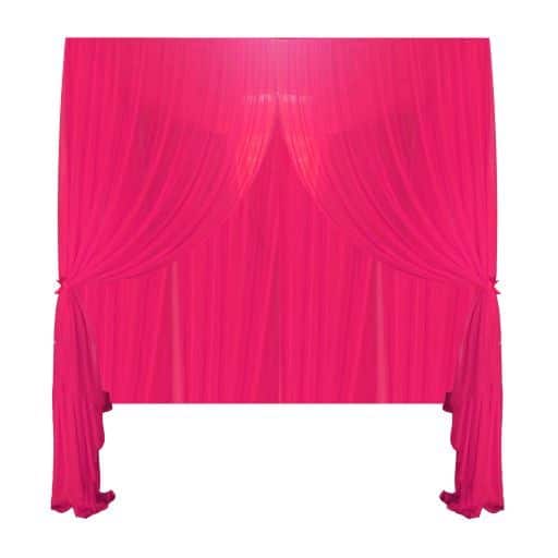 Chiffon Canopy – Pink – 3mW x 3mH
