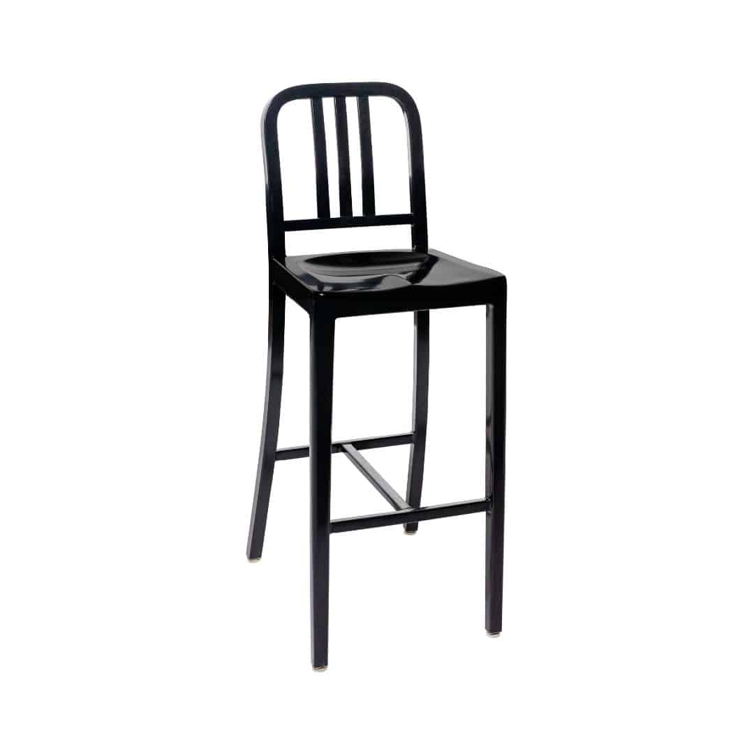 Navy Bar Stool – Black