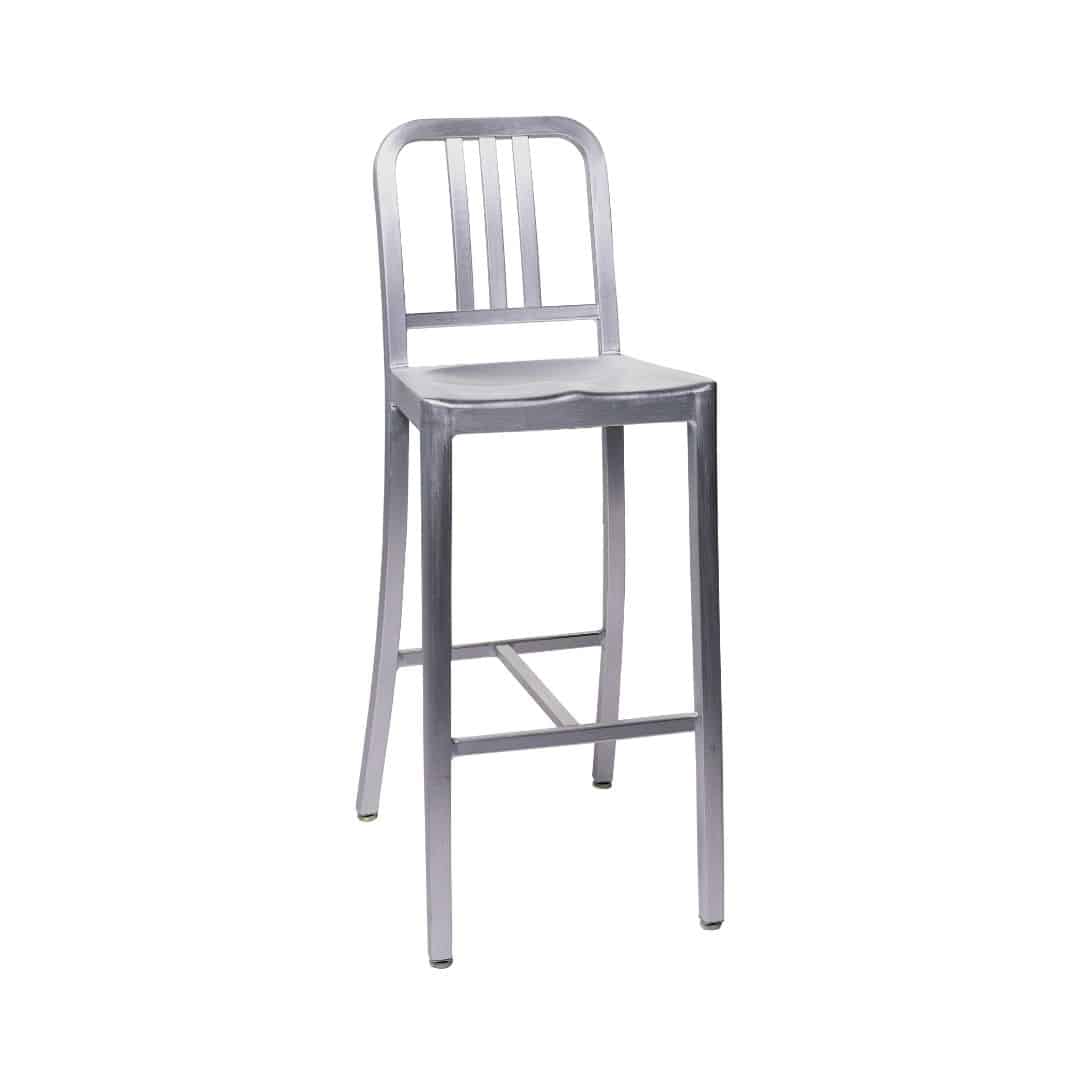 Navy Bar Stool – Galvanised