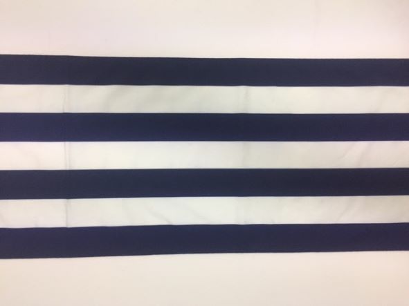Table Runner – Navy Blue and White Striped – 30cmW x 280cmL