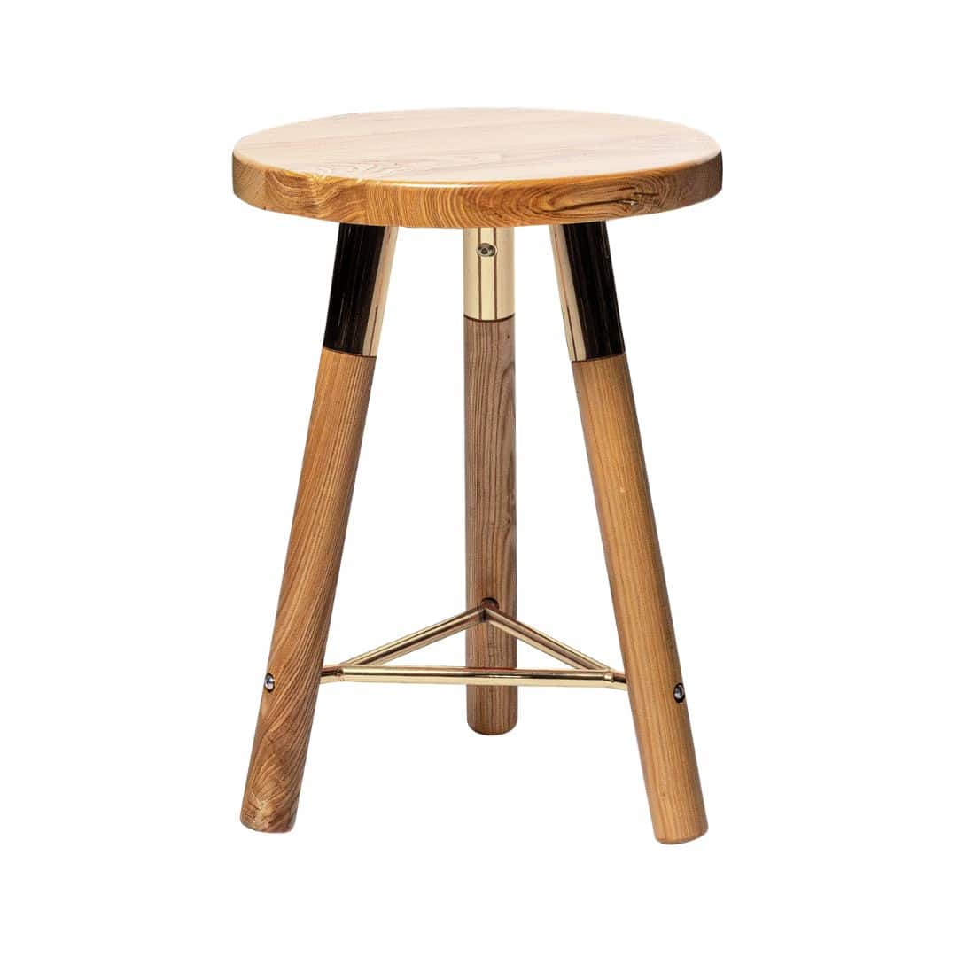 Nordic Low Stool – Gold