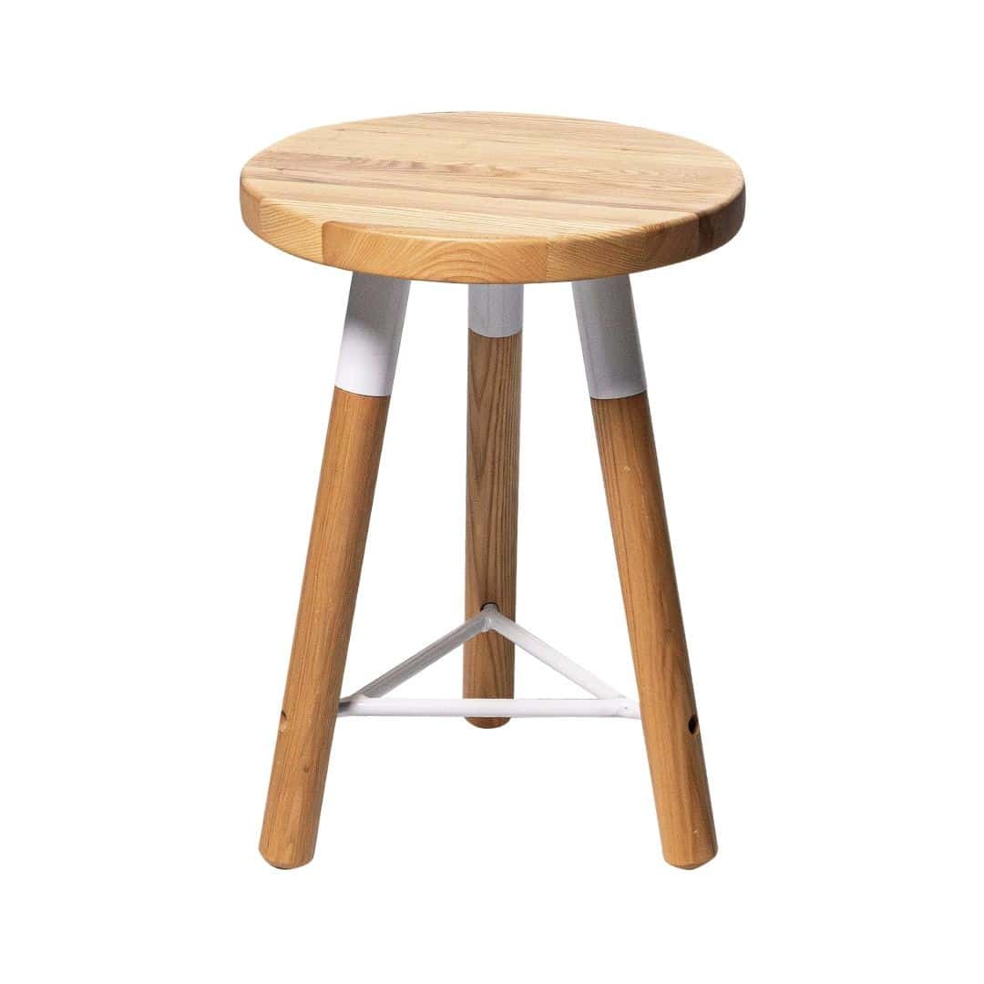 Nordic Low Stool – White