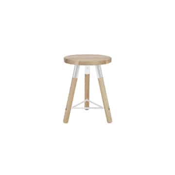 Nordic Low Stool – White