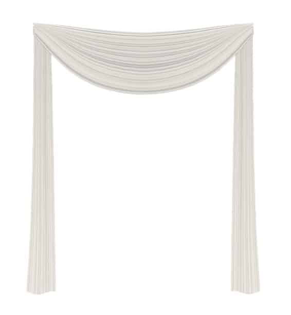 Chiffon Arch Drape – Assorted Styles