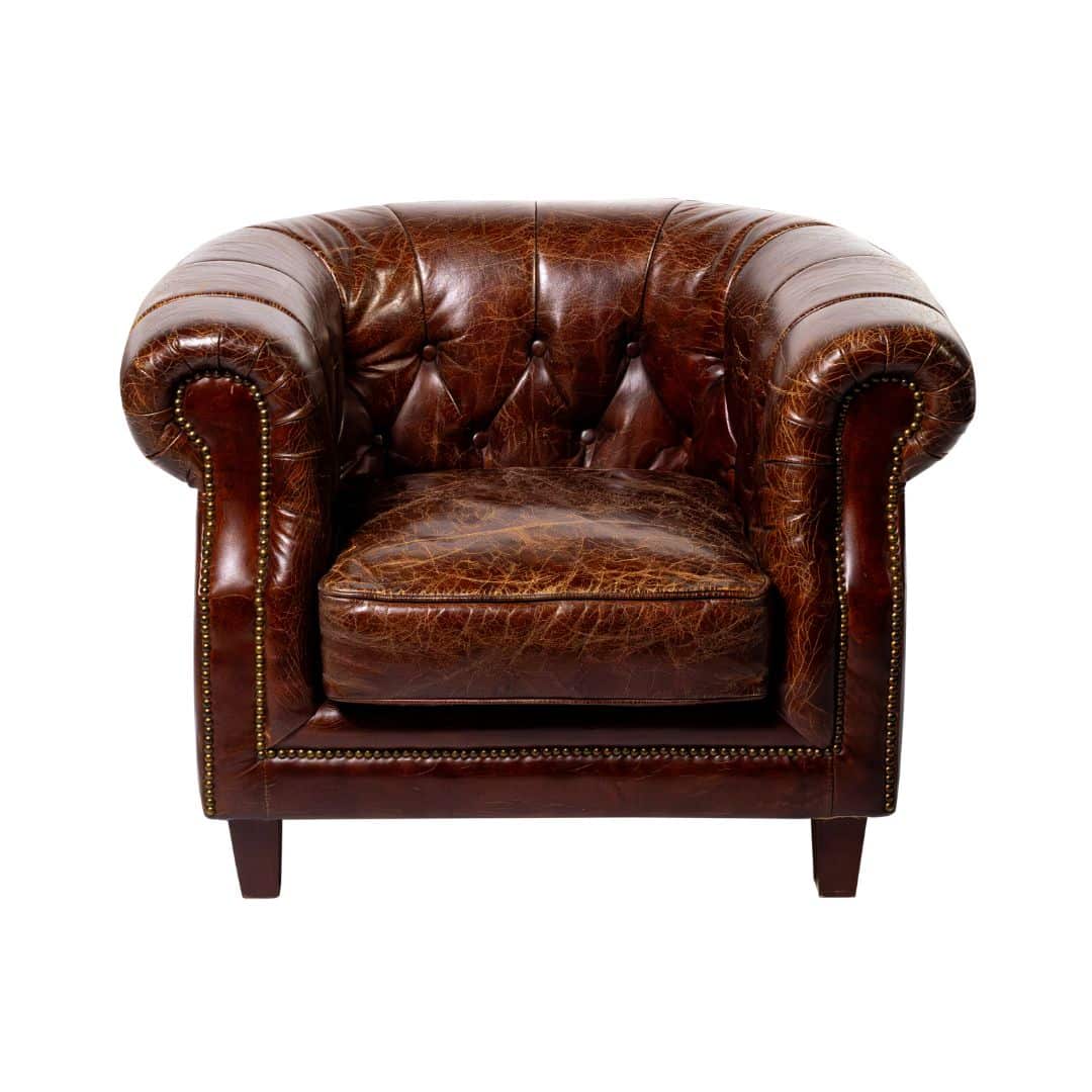 Oxford Chesterfield Armchair – Chocolate Brown Leather