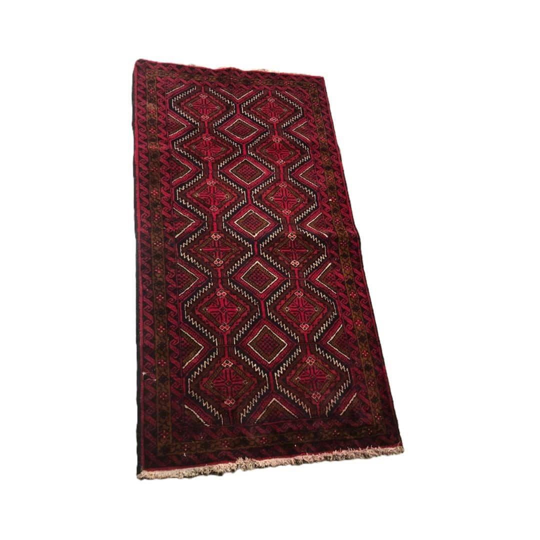 Persian Rug – Red – Narrow – 100cmW x 200cmL