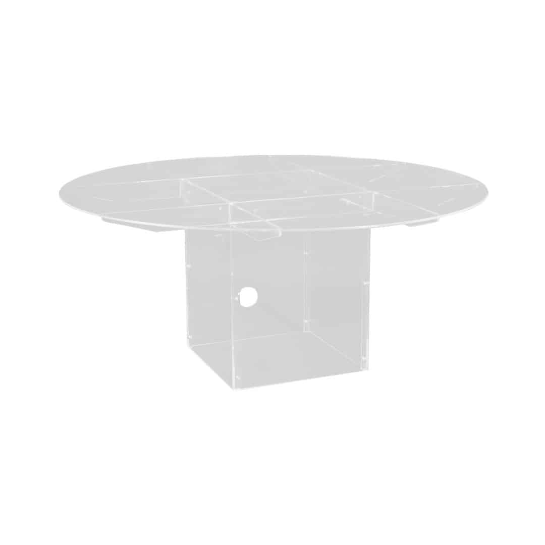 Round Table – Clear Acrylic – Assorted Sizes
