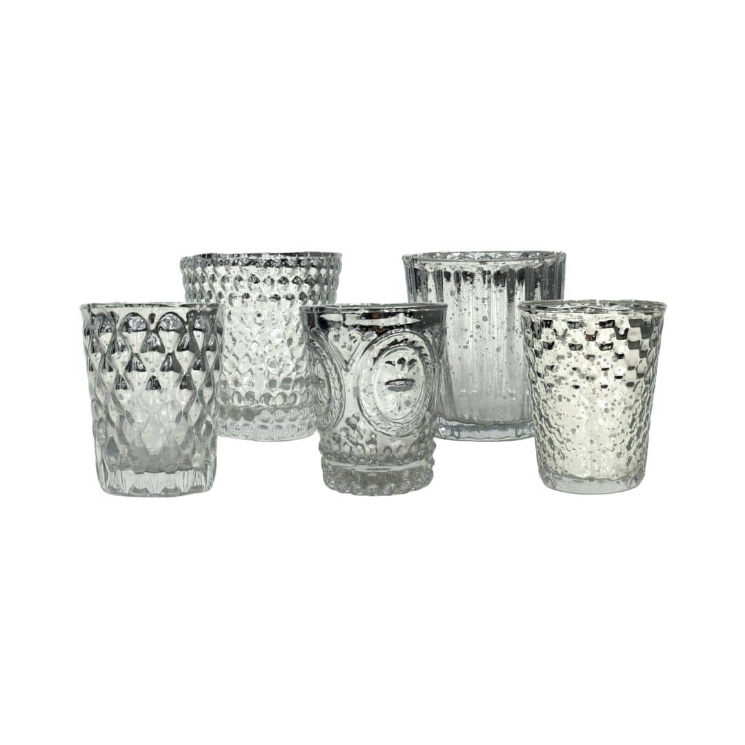 Silver Mercury Votive – Large – 7cmD x 10cmH