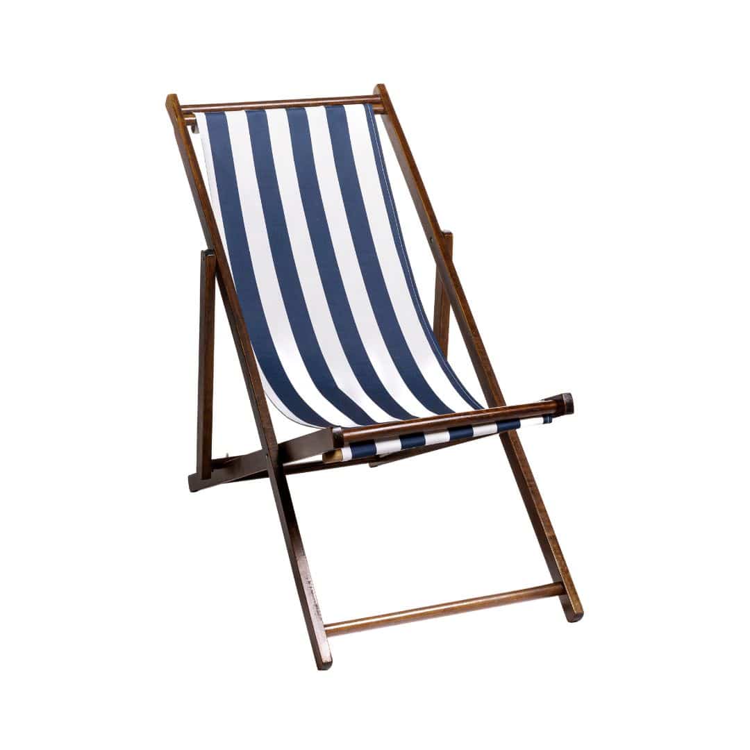 Summer Deck Chair – Blue and White Stripe