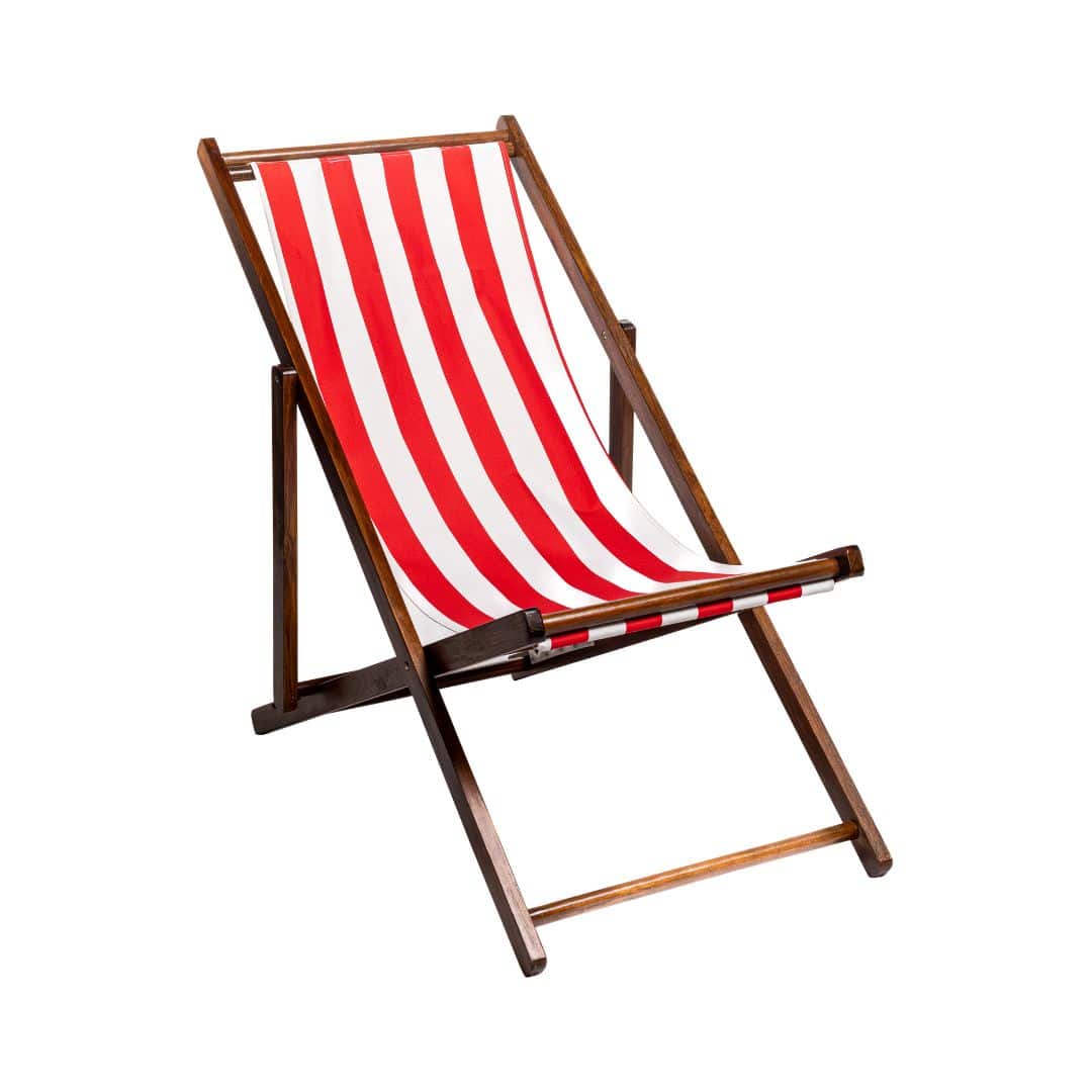 Summer Deck Chair – Red and White Stripe