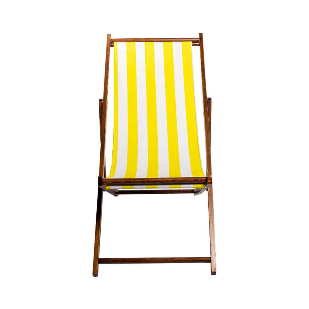 Summer Deck Chair – Yellow and White Stripe