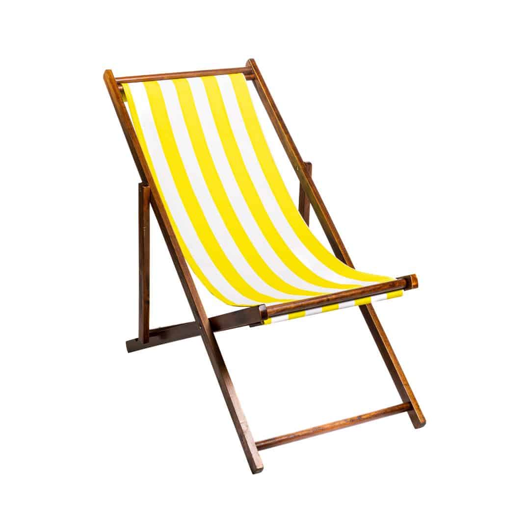 Summer Deck Chair – Yellow and White Stripe