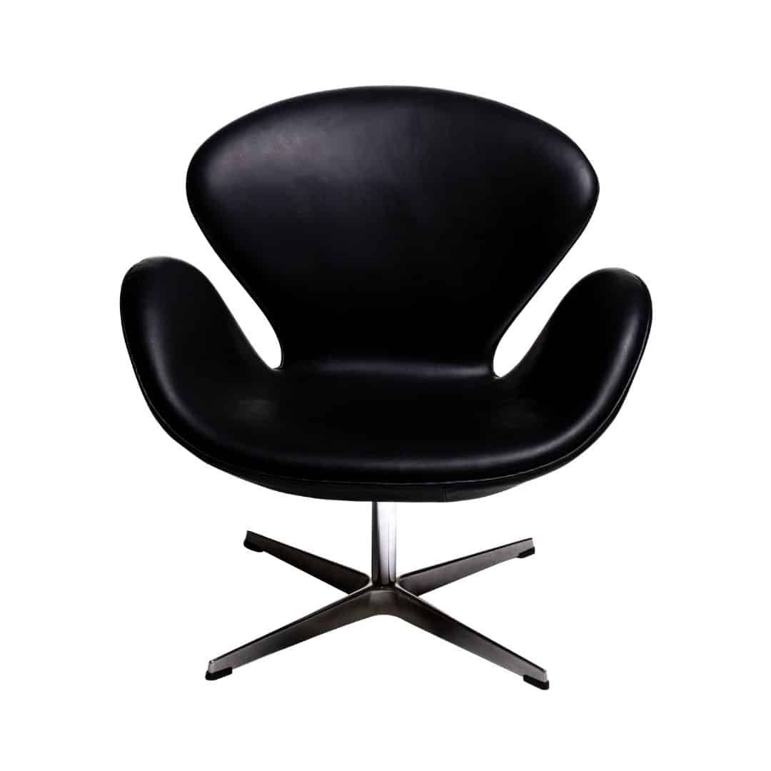 Swan Chair – Black Leather Look
