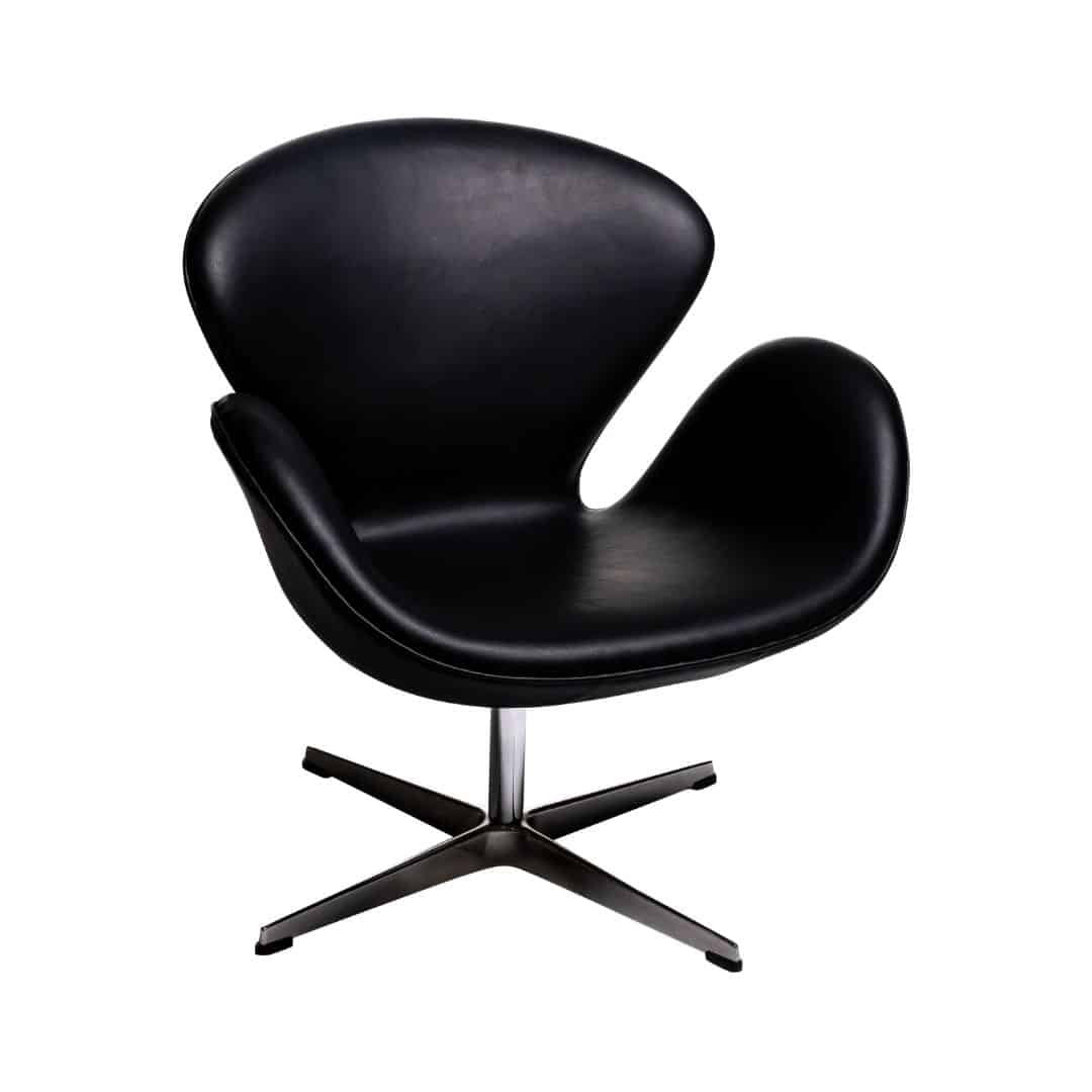 Swan Chair – Black Leather Look