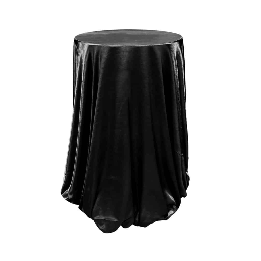 Tablecloth – Black Shantung – Rectangular – Assorted Sizes