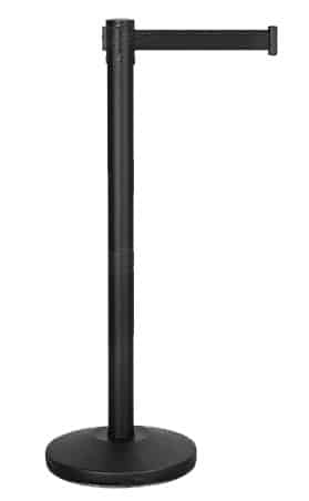 Tensa Barrier – Matte Black – 105cmH – Black Retractable 180cm Belt