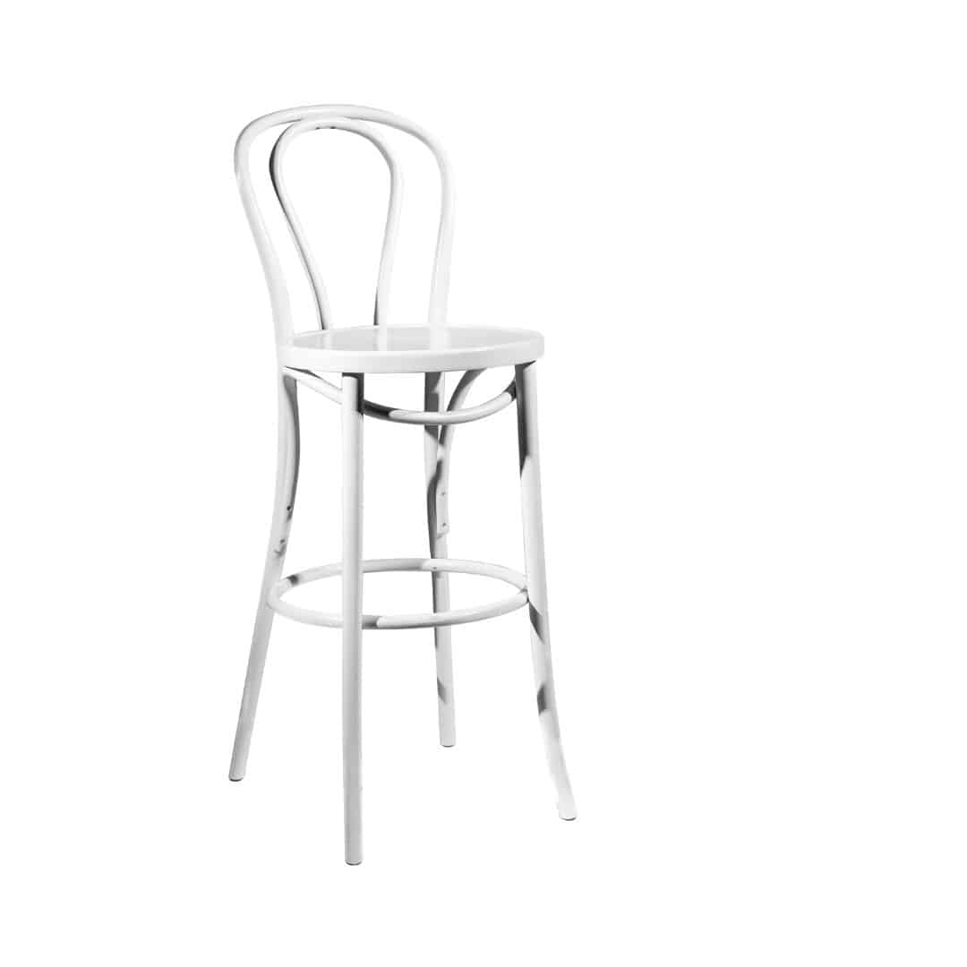 Thonet Bentwood Bar Stool – White