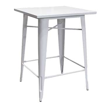 Tolix Bar Table – White – 80cmW x 108cmH
