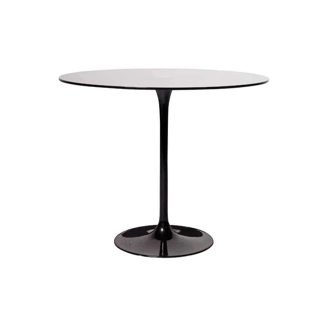 Tulip Cafe Table – Black Glass