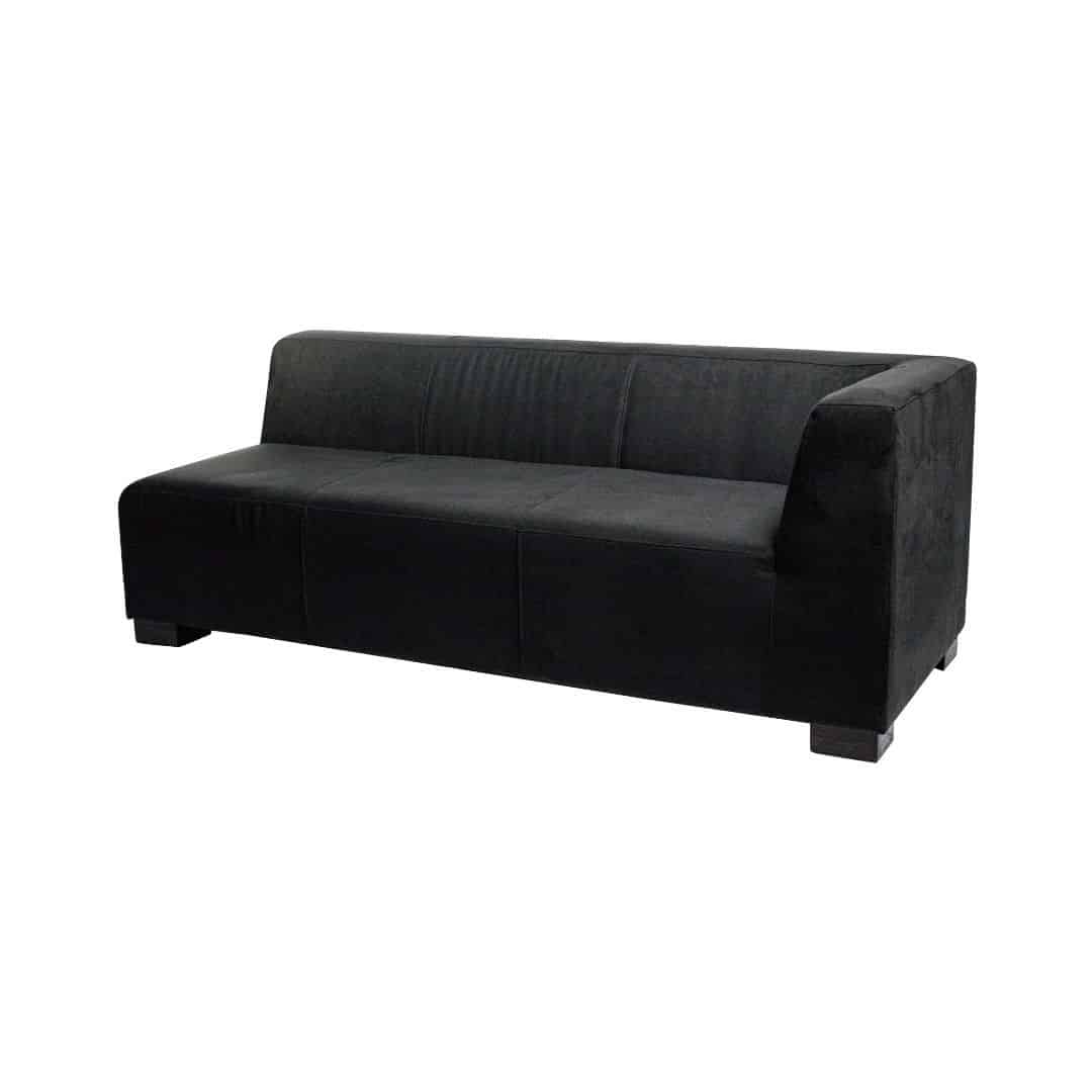 Terra Left Arm Lounge – Black Suede
