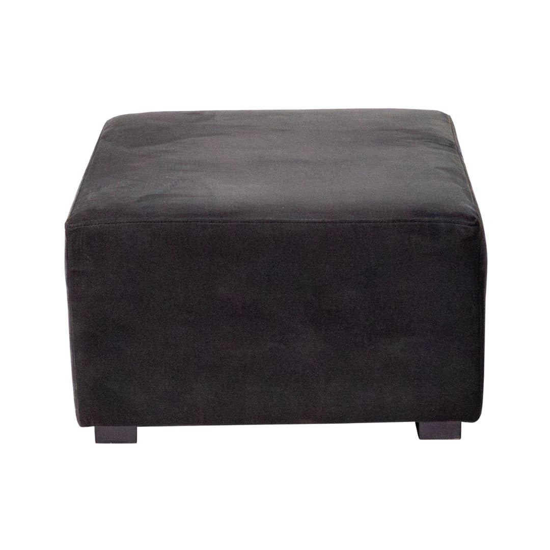 Terra Ottoman – Black Suede