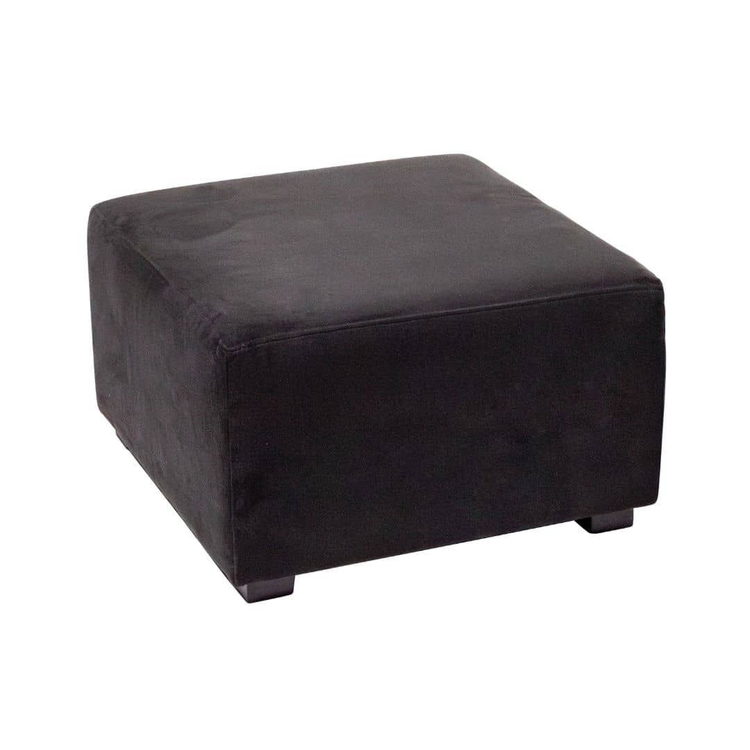Terra Ottoman – Black Suede
