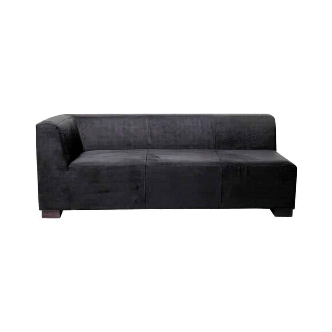 Terra Right Arm Lounge – Black Suede