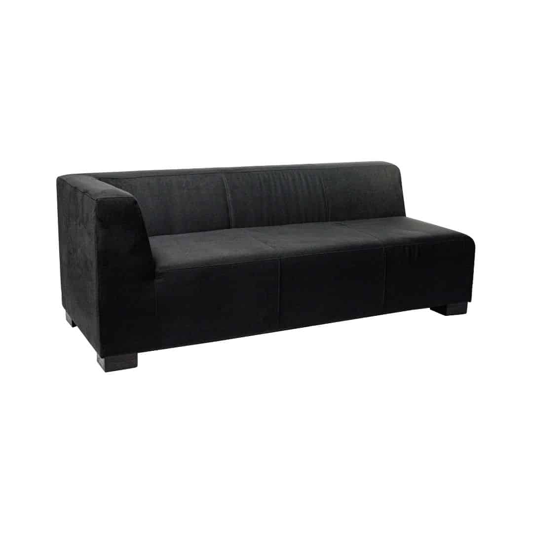 Terra Right Arm Lounge – Black Suede