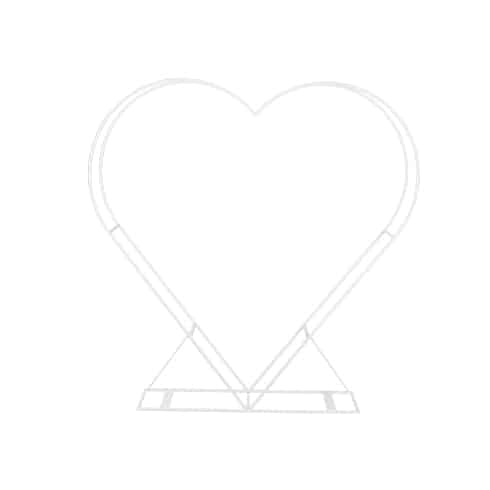 Wire Symbol – Love Heart Shape – White – 120cmW x 180cmH