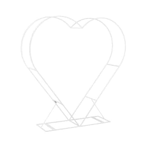 Wire Symbol – Love Heart Shape – White – 120cmW x 180cmH