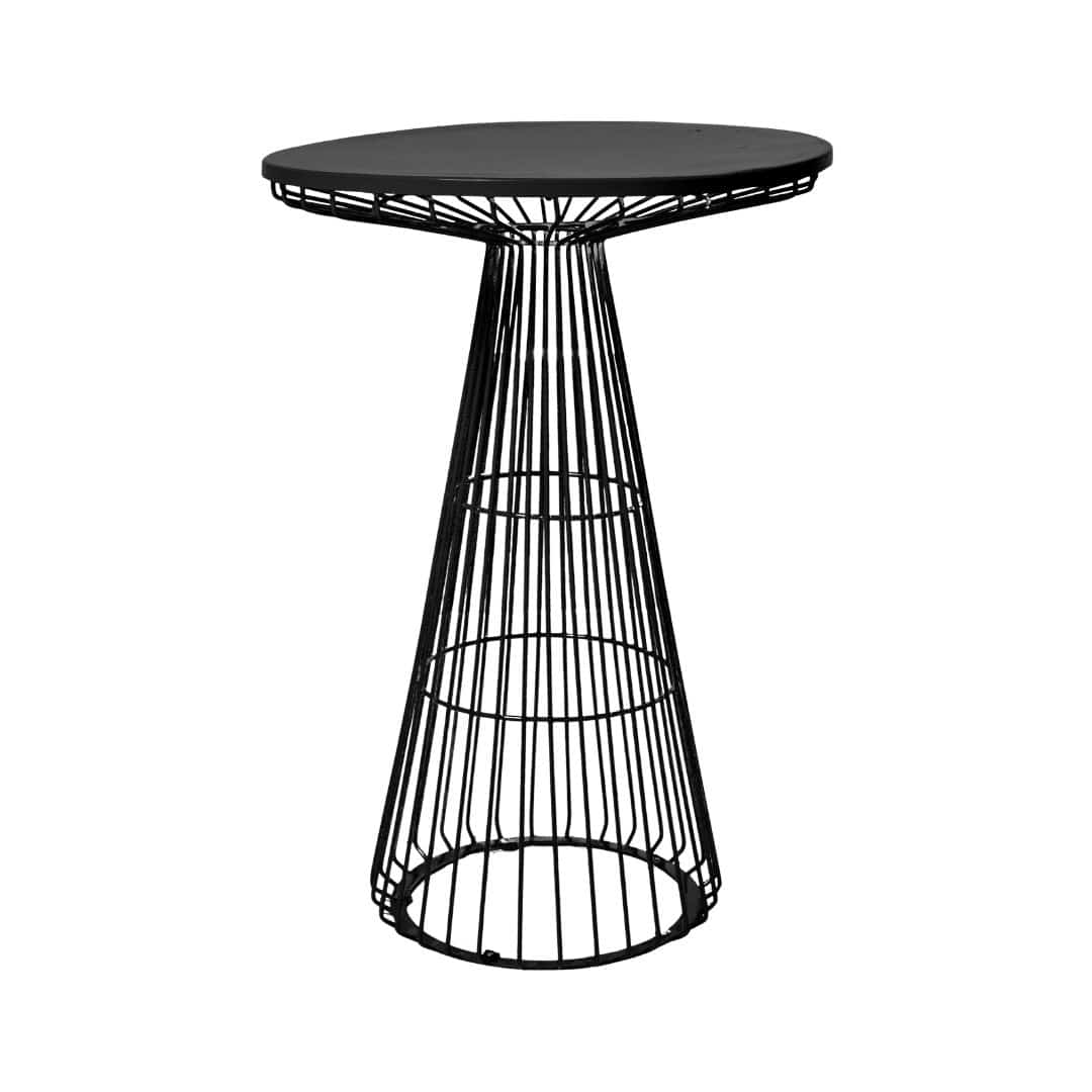 Wireworx Bar Table – Black with Metal Top