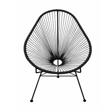 Acapulco Chair – Black – 70cmW x 70cmD x 90cmH
