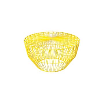 Bend Drum Table – Yellow – 75cmD x 46cmH