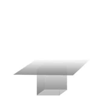 Square Table – Clear Acrylic – 200cmW x 75cmH